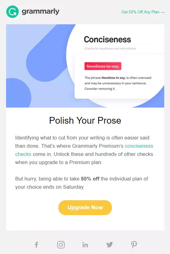 Promotional Emails - Grammarly